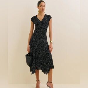 Reformation - Gabi Dress Black - Size 4 (Selene)